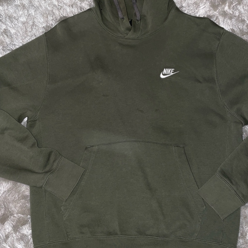 Nike Men's Olive Green Hoodie